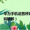 華為手機設置呼叫轉移功能是在哪里設置（華為手機設置呼叫轉移）