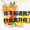 你不知道我為什么離開你廣告（你不知道我為什么離開你）