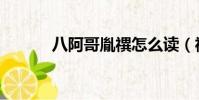 八阿哥胤禩怎么讀(禩怎么讀)