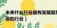 未來什么行業最有發展前景(未來10年最吃香的行業)