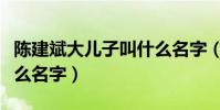 陳建斌大兒子叫什么名字(陳建斌的兒子叫什么名字)