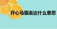 開心馬騮表達什么意思(開心馬溜)
