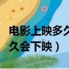 電影上映多久會在各大平臺上映（電影上映多久會下映）
