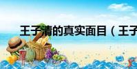 王子清的真實面目(王子清是偽善嗎)