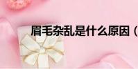 眉毛雜亂是什么原因(眉毛雜亂)