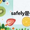 safely是什么詞（safe是什么詞性）