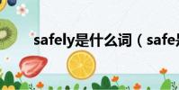 safely是什么詞(safe是什么詞性)