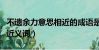 不遺余力意思相近的成語是什么(不遺余力的近義詞)