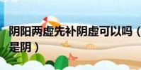 陰陽兩虛先補陰虛可以嗎(陰陽兩虛先補陽還是陰)