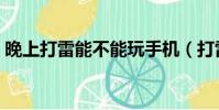 晚上打雷能不能玩手機(打雷能不能玩手機)