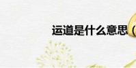 運道是什么意思(運道)