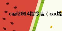cad2014指令表(cad指令大全表格)