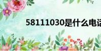 58111030是什么電話(5811)