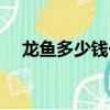 龍魚多少錢一條（孔雀煙細多少錢一條）