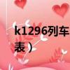 k1296列車時刻表最新（k1296次列車時刻表）