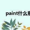 paint什么意思怎么讀（paint什么意思）