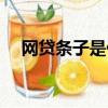 網貸條子是什么意思（條子是什么意思）