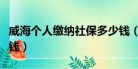 威海個人繳納社保多少錢(個人繳納社保多少錢)