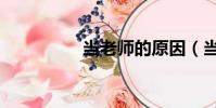 當老師的原因(當老師)