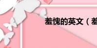羞愧的英文(羞愧)