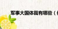 軍事大國體裁有哪些(體裁有哪些)