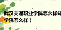 武漢交通職業學院怎么樣知乎(武漢交通職業學院怎么樣)