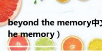 beyond the memory中文翻譯(beyond the memory)