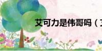 艾可力是偉哥嗎(艾可力)