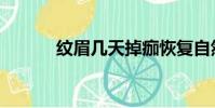 紋眉幾天掉痂恢復自然(紋眉)
