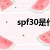spf30是什么意思（spf是什么意思）