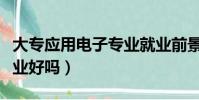 大專應用電子專業就業前景(大專應用電子專業好嗎)