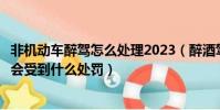 非機動車醉駕怎么處理2023(醉酒駕駛機動車在道路上行駛會受到什么處罰)