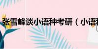 張雪峰談小語種考研(小語種真的難就業嗎)