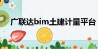 廣聯達bim土建計量平臺(廣聯達bim)