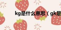 kg是什么意思(gk是什么意思)