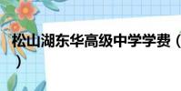 松山湖東華高級中學學費(東華高級中學學費)