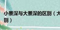 小景深與大景深的區別(大景深和小景深的區別)