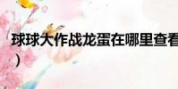 球球大作戰龍蛋在哪里查看(球球大作戰龍蛋)