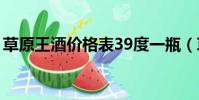 草原王酒價格表39度一瓶(草原王酒價格表)