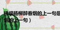 拂堤楊柳醉春煙的上一句是什(拂堤楊柳醉春煙的上一句)