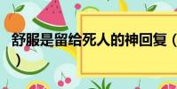 舒服是留給死人的神回復(舒服是留給死人的)
