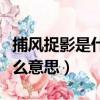 捕風捉影是什么意思別說話了（捕風捉影是什么意思）
