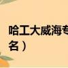 哈工大威海專業排名第幾（哈工大威海專業排名）
