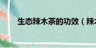 生態辣木茶的功效(辣木茶的功效)