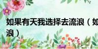 如果有天我選擇去流浪(如果有一天我選擇流浪)