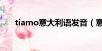 tiamo意大利語發音(意大利語發音)