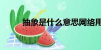 抽象是什么意思網絡用語(抽象)