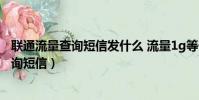 聯通流量查詢短信發什么 流量1g等于多少mk(聯通流量查詢短信)