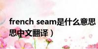 french seam是什么意思(french是什么意思中文翻譯)