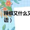 辣椒又什么又什么的詞語（又什么又什么的詞語）